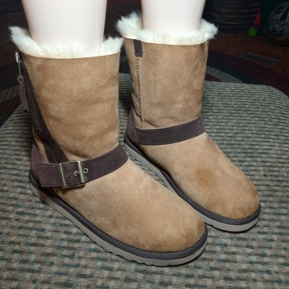 UGG Tan and Brown Winter Boots - Picture 2 of 12